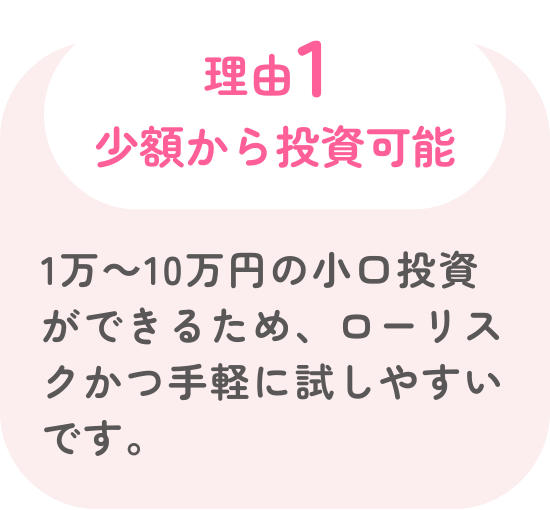 その理由1 少額から投資可能